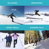 Mini Ski Skates Dual-Board Snow Adults Kids Freestyle Snowboard Shoes Nylon Aluminum Construction