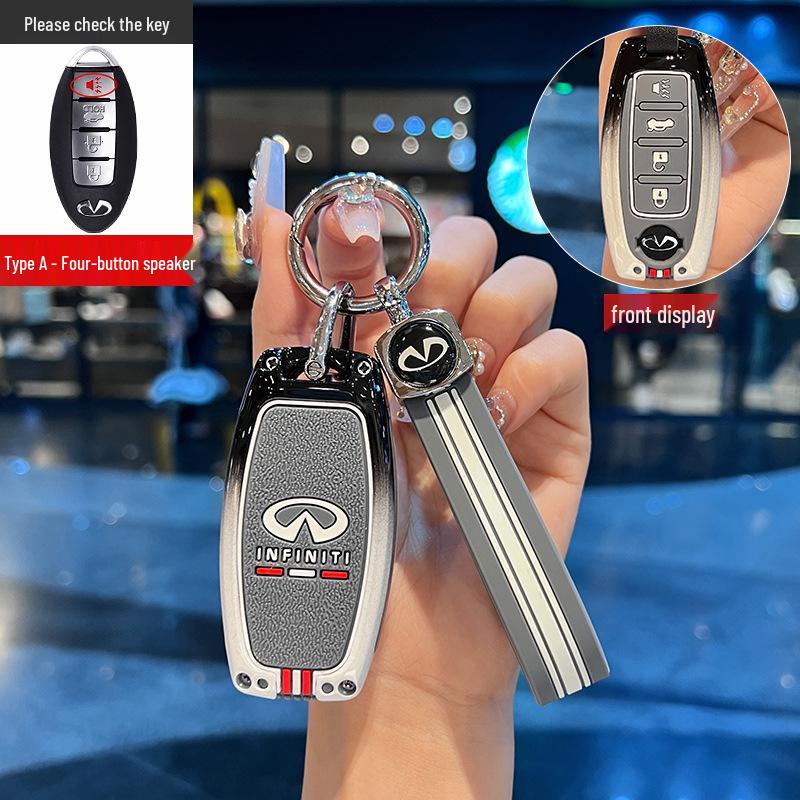 Infiniti Key Case for Q50L, QX50, QX55, QX60, Q70L, G25, FX35 - Car Key Shell with Buckle