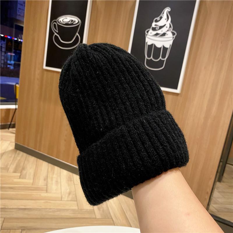 Autumn and Winter Cold Hat Wool Hat Women's Trendy Versatile Knitted Hat Men's Cool Velvet Thickened Warm Cold Hat