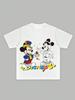 Disney Mickey Mouse Men's Casual Cartoon Print Short Sleeve T-Shirt Cotton Tee Couple Outfit Clothing White T-Shirt Men Clothing