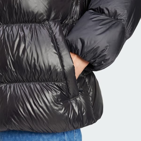 Adidas Originály Adicolor Péřová Regen Módní Bunda na Zip s Dlouhým Rukávem Pánské Bundy Černá IW3454