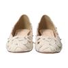 Bridget Birkin Women's Flower Cutwork Glitter Pumps, Off-White, Size 24.5cm, 541033