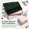 Flat Bottom Rings Display Organizer 100 Slot Wood Velvet Jewelry Pallet  Display Props