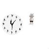 Ballerina Astronaut Wall Clock Ballet Dancing Girl Statue Tabletop Ornament Silent Mute