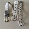 Vintage Lace Canvas Belt for Women Fashionable Metal Buckle Decorative Waistband Retro Jean Accessory Korean Trendy Design 110cm