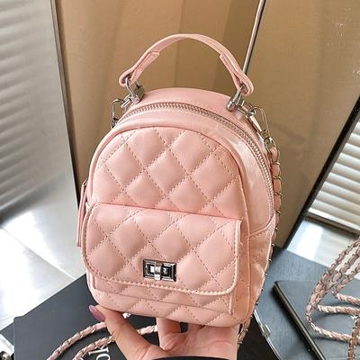 Wholesale Fashion Small Fragrant Wind Rhombus Chain Handbag Simple Versatile Temperament Commuter Mini Backpack Women