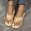 Fashion Diamond-set Open-toe Non-slip Casual Fashion Women's Shoes New Summer Solid Color Round Head Sexy Beach Slippers