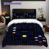 PacMan Tournaments Retro Fun Three-piece Set(1 * Duvet Cover + 2 * Pillowcase, Without Core) Bedding Set Soft and Comfortable