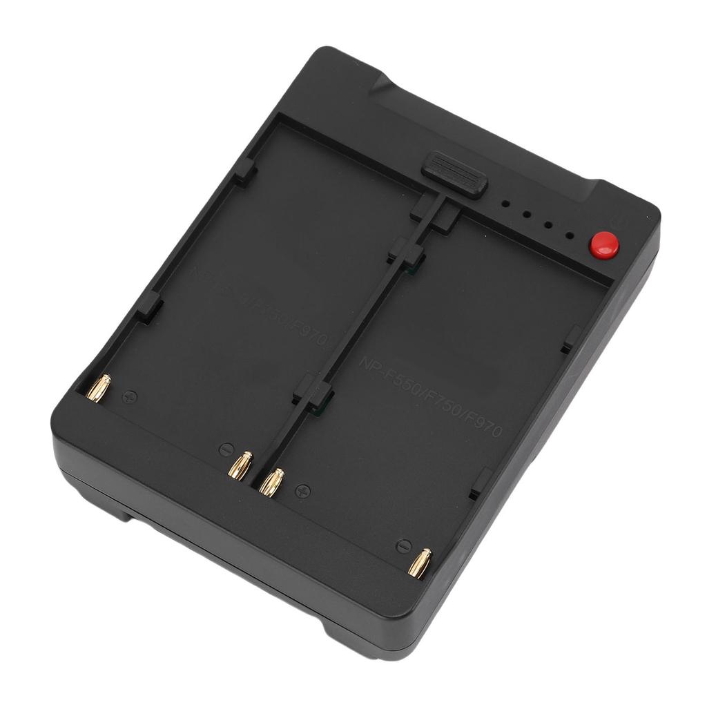 Dual Battery Charger Fit for NP F550 F750 F970 Li Battery V Mount Battery Adapter LED Camera Light Battery Charger