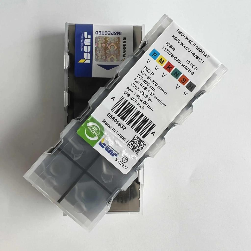 ISCAR / H600WXCU080612T IC808 /Industrial indexable Carbide Inserts 10 PCS
