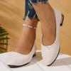Fashion Comemore Single Shoes Women 2025 Spring Autumn New Suede Pointed Toe Low Heeled Pumps for Women Casual Solid Heels Women Shoes