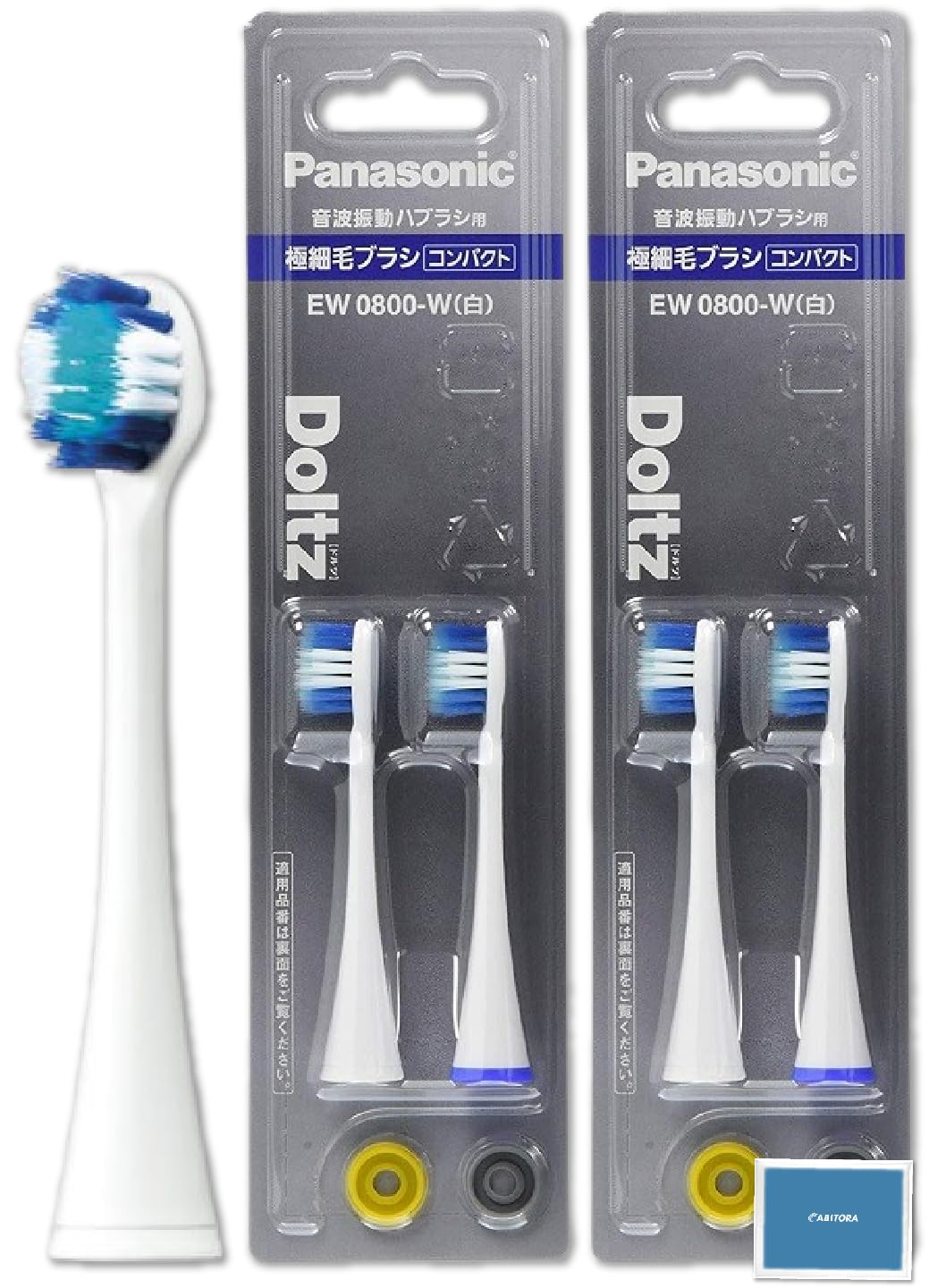 

Сменная щетка Panasonic Extra Fine Bristle Brush, 2 шт. x 2 набора, всего 4 шт., компактная, оригинальная, оригинальная, Dolts EW0800-W