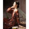Demana Elegant Soft Luster A-Line Midi Dress
