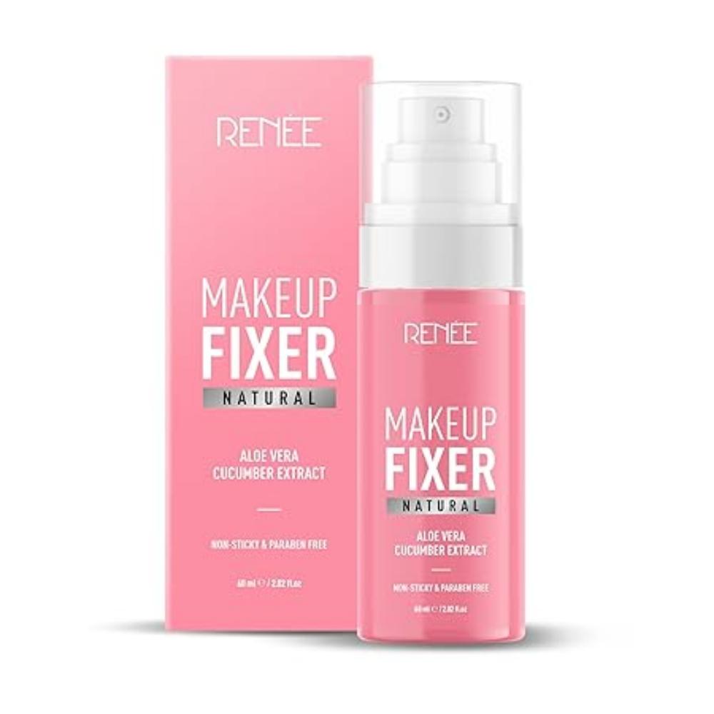Natural Makeup Fixer For Face | Non-Sticky, Dewy Finish | With Aloe Vera & Cucumber Extract | Hydrating Setting Spray | Vegan & Cruelty-Free | 60 Ml