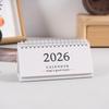 2026 Simple Style English Mini Desk Calendar Desktop Display Solid Color Portable Small Desk Calendar Desktop Decoration