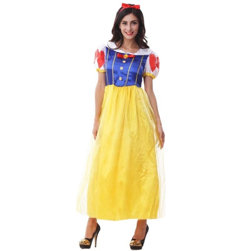 

Хэллоуин Костюм Белоснежки Взрослый Маскарадный Костюм Костюм Принцессы Костюм для Сценического Выступления Комплект с Поддержкой Юбки One size