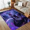 1PC Night City Fox Girl Pattern Rug Carpets for Bedroom Living Room Sofa Mat Creative Door Mat Cloakroom Home Decor