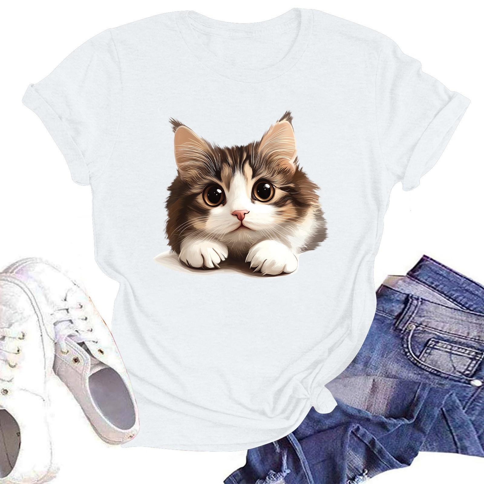 

Женская модная футболка с круглым вырезом и коротким рукавом, пуловер XXL белый