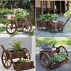 Outdoor Planter Box - Multi-Tiered Wooden Flower Stand, Carbonized Weather-Resistant Garden Decor for Patio & Balcony Planting