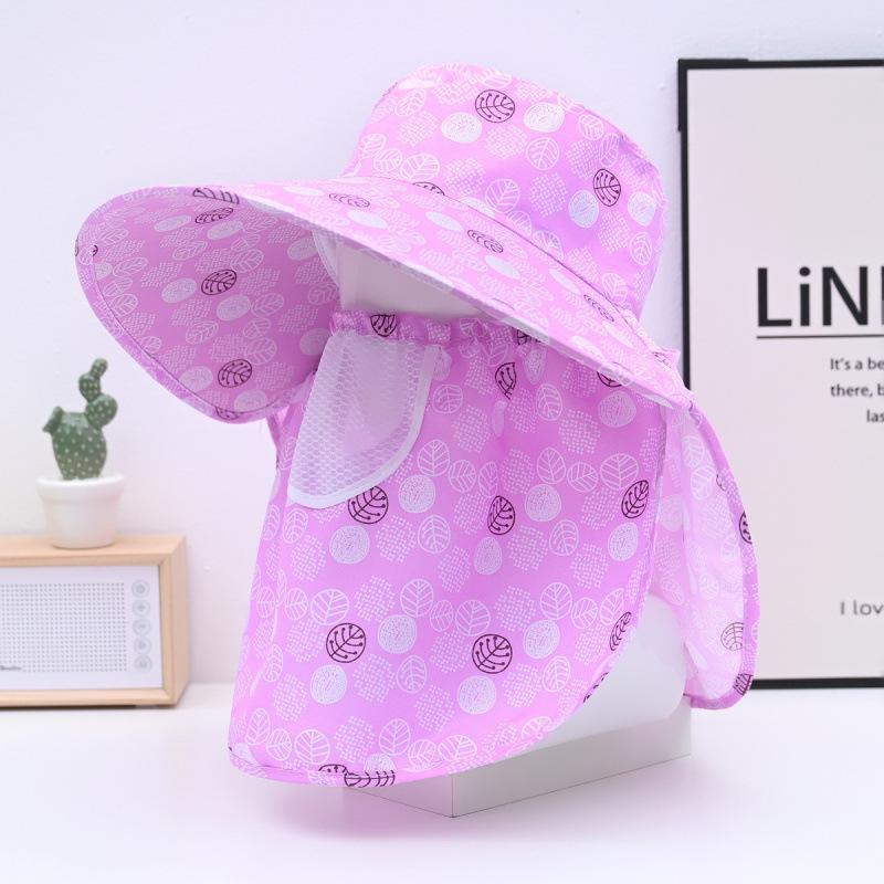 Hat Female Spring and Summer Sunscreen Full Face Sun Hat Working In The Field Big Eaves Tea Picking Hat Cycling Mask Breathable Sun Hat