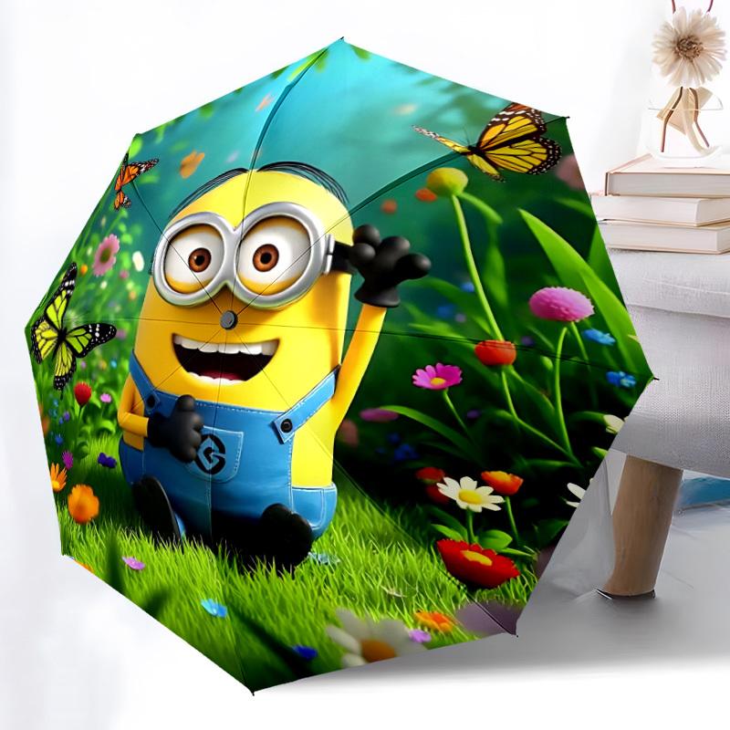 1pc Minion Automatic Open/Close Umbrella - All-Season Portable Umbrella for Women/Men Yy251213087