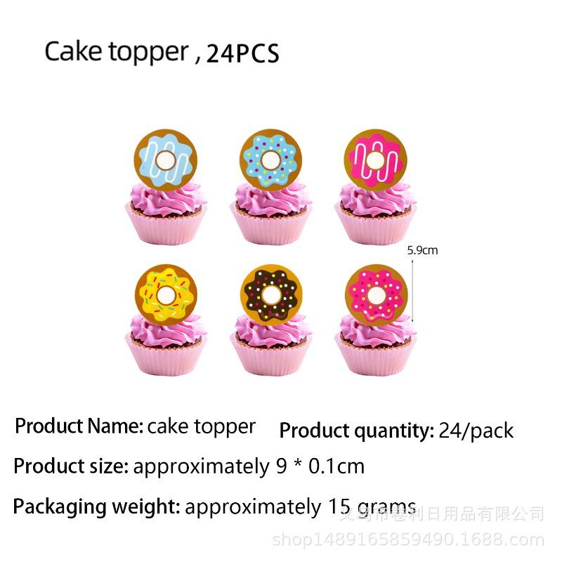 New Donuts Party Supplies Birthday Decorations Cutlery Paper Plates Tissue Tablecloths Banners Party Supplies