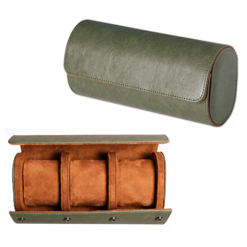 Leather Watch Roll 1 2 3 Slots Luxury Genuine Storage Box Travel Bag Watch Case Gift Box Watch Pouch For Men Women