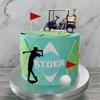 Golfing Cart Standard Cake Leader For Golfing Theme Party Birthday Celebration Plastic Decoration