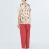 Women's Uniform Set with Short Sleeve Christmas Print Top and Pants, Two Piece Caregiver with Pockets
