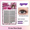 10-Row Autumn Leaf & Sunflower Faux Eyelashes - Flat, Glue-Free