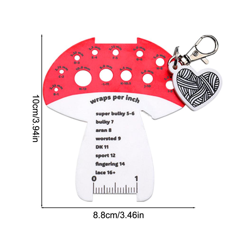 

Инструмент для определения размера спиц для вязания, грибовидные гаджеты для вязания крючком, линейка для швейных игл для мужчин, женщин, девочек, молодежи, подростков, начинающих, экспертов красный