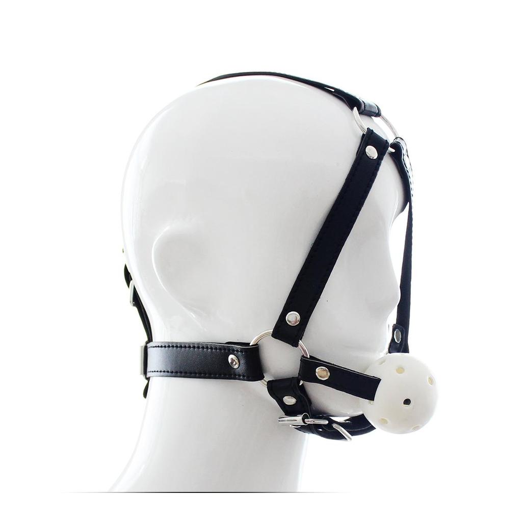 VaHppy Gag Máscaras Sexo Oral Jogos de Casal Role Play Cosplays Rainha Condicionamento Escravo de Cão PU Silicone Ossos de Cão Bolas de Sucção Argola O Bondage