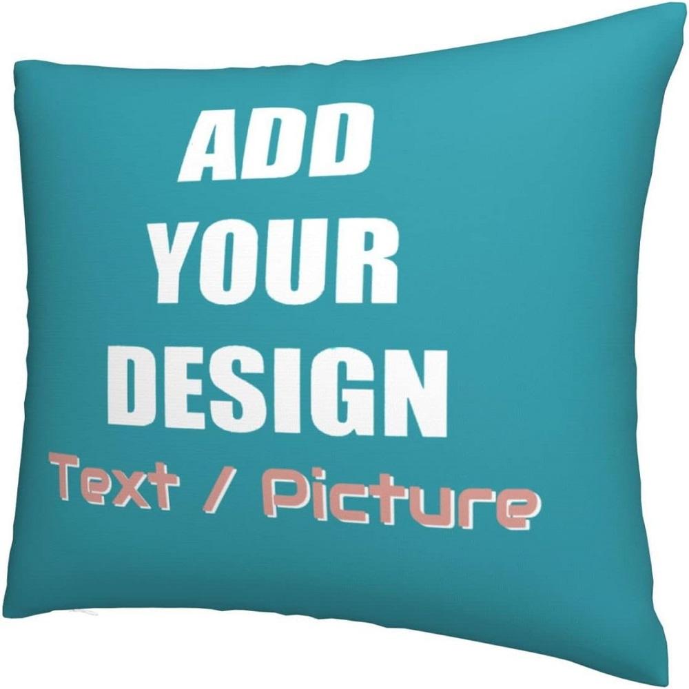 Personalized Pillow Custom Pillow Cover Customized Pillowcase Standard Square Throw Pillow Case Design with Picture Text Photo