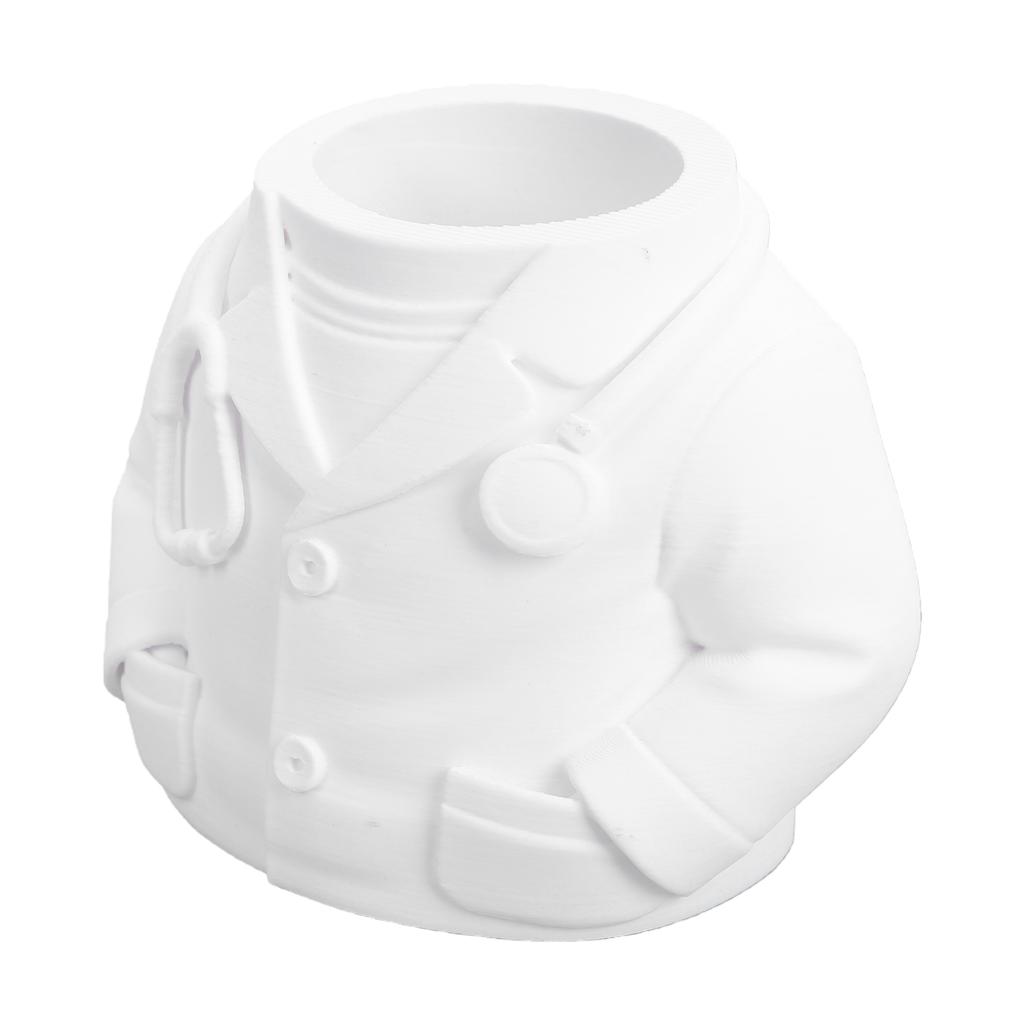 White Coat Pen Holder PLA Creative Doctor Themed Desk Pencil Holder for Home Office