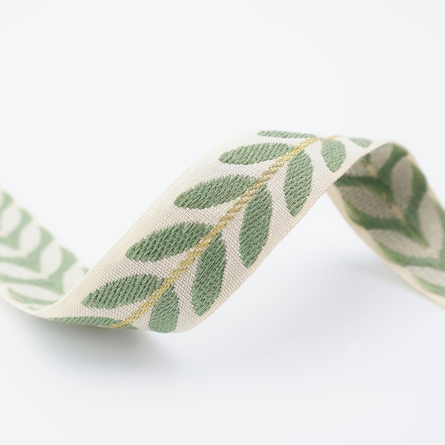 

Вышитый Лист Вышитая Отделочная Лента Сатин - Разноцветные Варианты Декоративная Лента Ткань Упаковка 0,91 метра для DIY Шитья Рукоделия зелёный