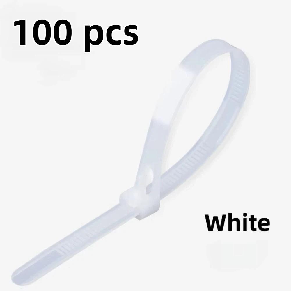 100 PCS Durable Self-locking Zip Ties Multi Purpose Car Instrument Zip Ties for Auto Repairing