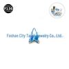 Titanium F136 Alloy Stud Earrings: 5A Zirconia Star Ear, Cartilage, Cochlea, Lip Piercing Jewelry.