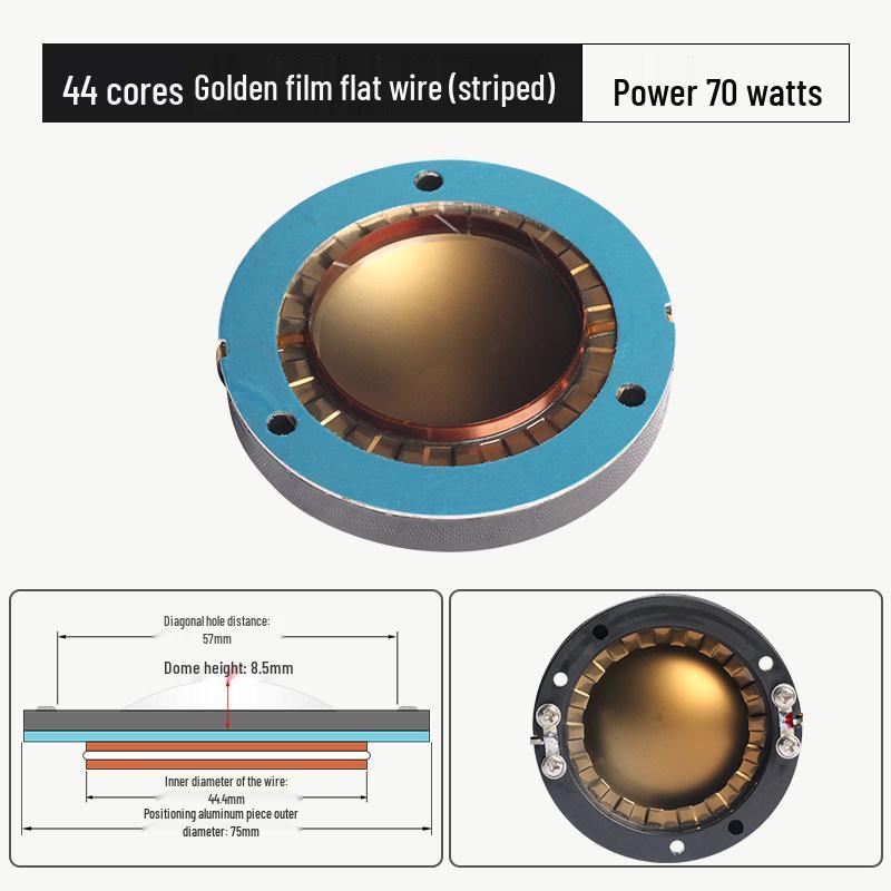 44.4mm High-Frequency 44 Core Speaker Coil - Outdoor High Power Round Frame Repair Parts