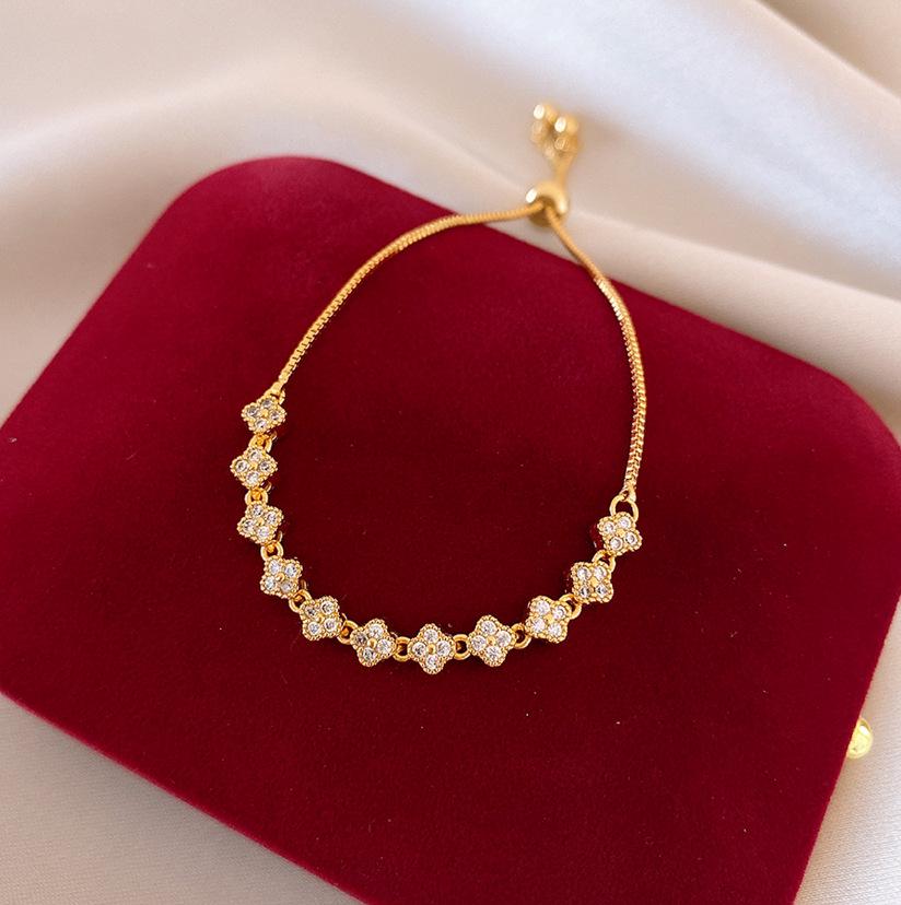 2025 Luxe Gold-Plated Diamond Letter Bangle: Versatile & Elegant Women's Jewelry