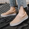 2025 Autumn Women's Slip-On Canvas Shoes - Korean Style Casual White Sneakers