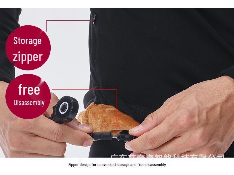 Unisex USB-Charged Heated Underwear Set for Full Body Warmth and Cold Protection