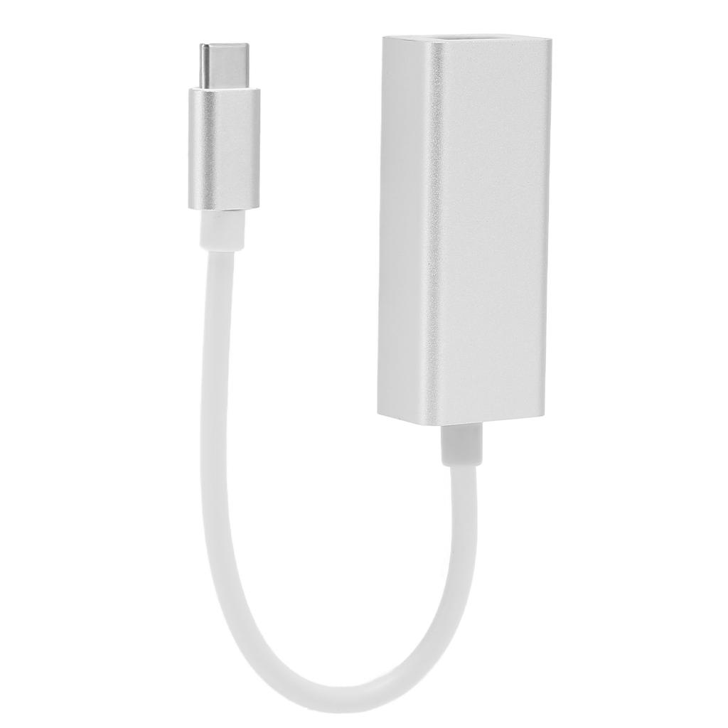 Type C to RJ45 Adapter 100M 1000M Drive Free Hot Plug Aluminum Alloy Wired USB C to Ethernet Adapter for Computer