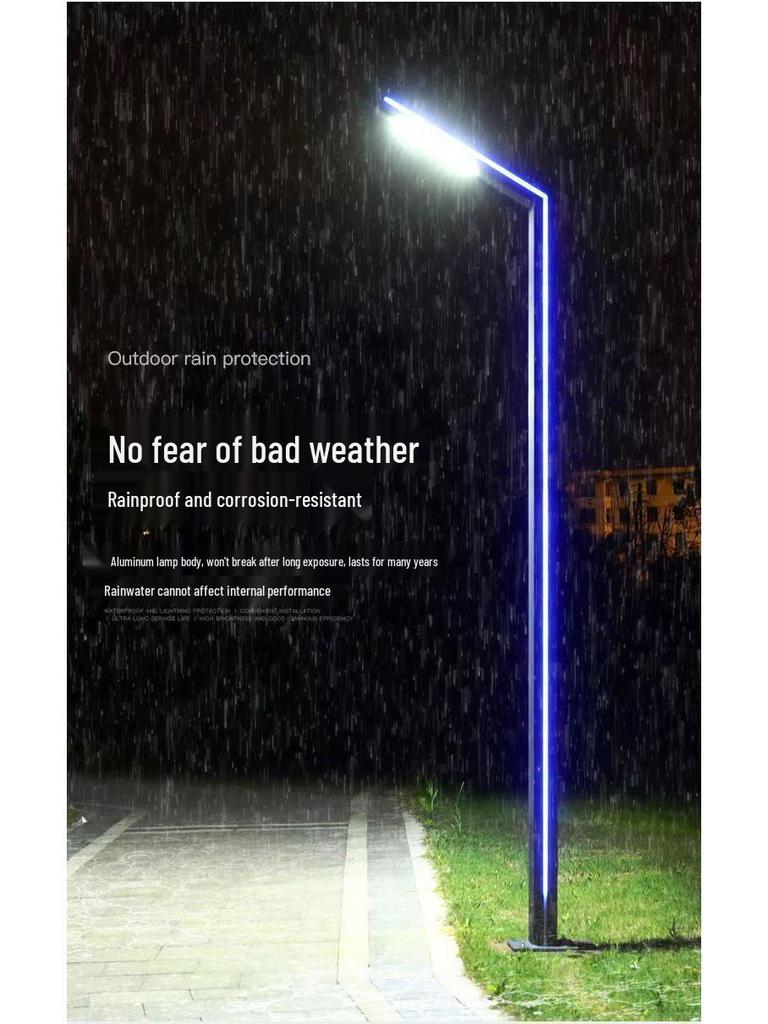 3-Meter 7-Shaped Aluminum LED Solar Street Light for Parks