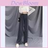 Womens High Waist Wide Leg Trousers With Polyester Fabric For Office Wear