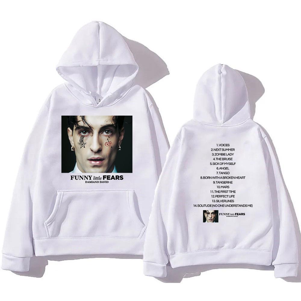 Damiano David Lustiger Little Fears Hoodie Il Ballo Della Vita Tattoo Herren/Damen Hoodies Harajuku Ästhetik Winterkleidung Sweatshirt