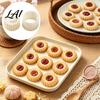 Double-sided Lace Embosser 2-in-1 Round Mooncake Mold Double Ended Pastry Press with Scallop And Home Baking Gadgets Spiral Embossing for DIY Baking,