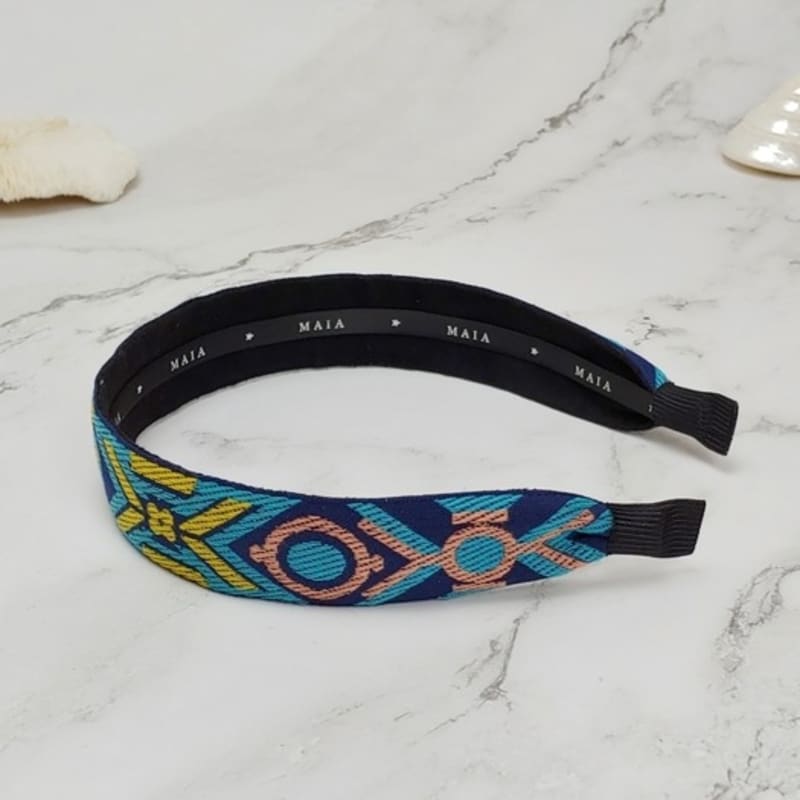 MAIA Jacquard Stirnband - Blau