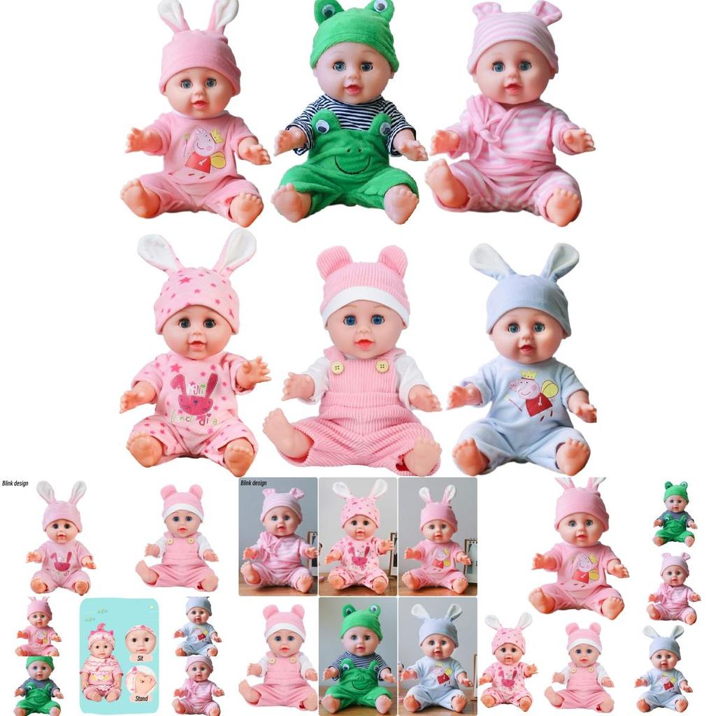 Q Dolls 30cm Reborn Baby Doll Blinking Girl Toy With Realistic Features