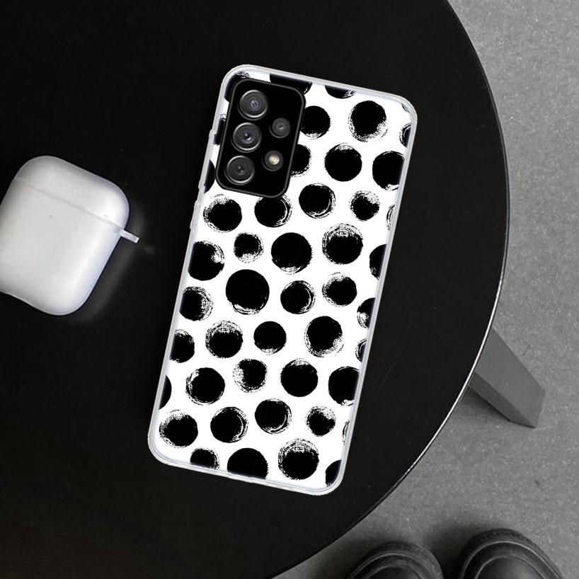 Polka Dots Art Phone Case Cover for Samsung Galaxy A12 A22 A32 A52 A72 A02S A51 A50S A31 A20S A10S Note 20 Ultra 10 Plus Galaxy