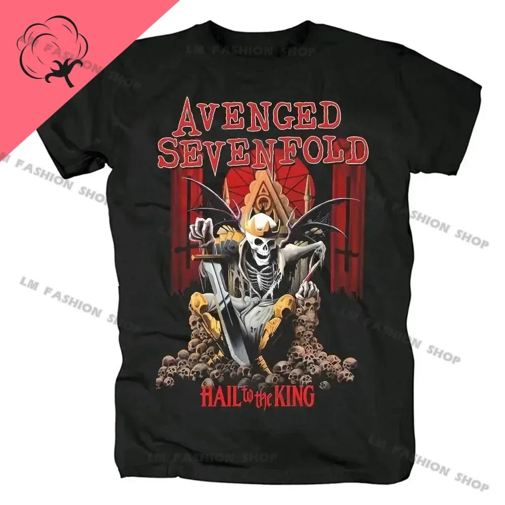 Avenged Sevenfold Metal Rock Grafický Potisk Krátký Rukáv 100% Bavlna Trička Hip Hop Módní Košile Nadměrné Tričko pro Muže Topy